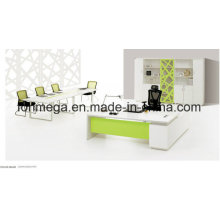 White L-Shape Office Executive Table Set (FOH-ED-M2420)